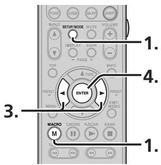 MARANTZ SR5004/N1B - RéGLAGE DE L'INTERVALLE SELON LEQUEL LES OPÉRATIONS DE MACRO SONT TRANSMISES - 1