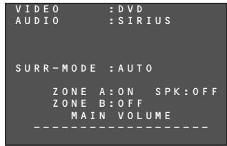 MARANTZ SR5004/N1B - CHANGER LES INFORMATIONS SIRIUS SUR L'AFFICHEUR DU PANNEAU AVANT - 6