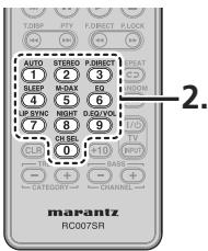 MARANTZ SR5004/N1B - PROGRAMMATION AVEC LE CODE À 4 CHIFFRES - 2