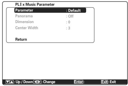 MARANTZ SR5004/N1B - 3-2 PLIIx (PRO LOGIC IIx) MUSIC PARAMETER - 1