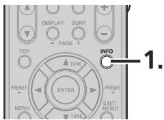 MARANTZ SR5004/N1B - VISUALISATION DE L'ÉCRAN DE STATUT - 1