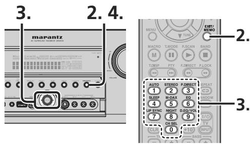 MARANTZ SR5004/N1B - MÉMOIRE DE PRÉSELECTION MANUELLE - 1