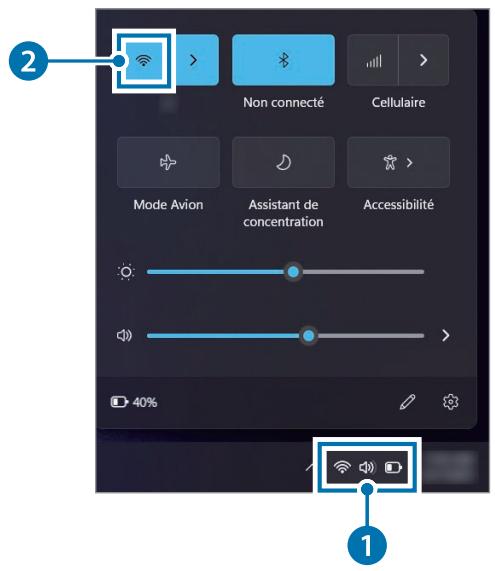 SAMSUNG GalaxyBook2Pro - Désactiver la fonction Wi-Fi - 2
