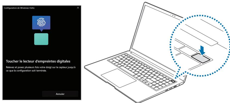 SAMSUNG GalaxyBook2Pro - Enregistrer votre empreinte digitale - 4