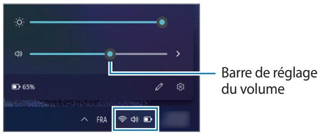 SAMSUNG GalaxyBook2Pro - Contrôler le volume à l'aide de la barre des tâches - 1