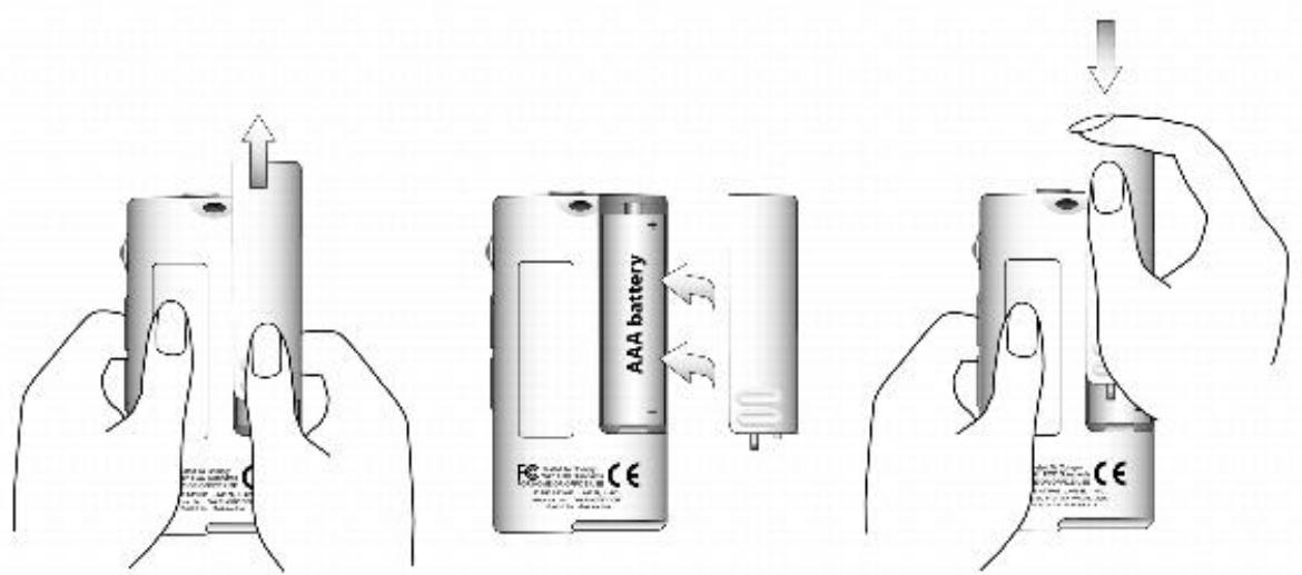 CREATIVEREFERENCE ZEN NANO 160 - Etape 2 : Insérez la pile - 1