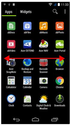 ACER JADE S BLANC - Le menu Applis - 1