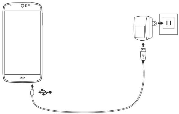 ACER JADE S BLANC - Charger la batterie - 1