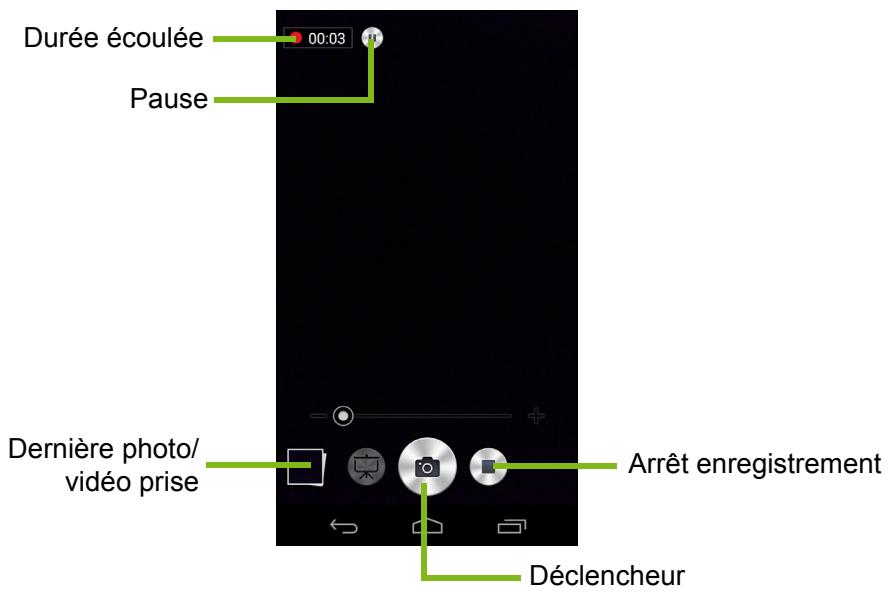 ACER JADE S BLANC - Icônes et indicateurs de l'appareil photo/caméscope - 2
