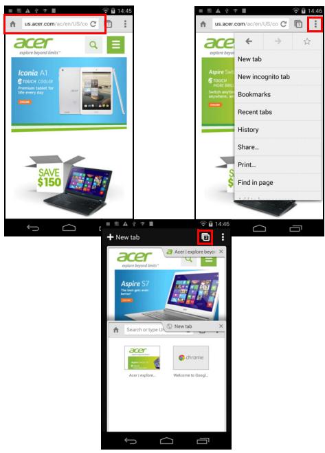 ACER JADE S BLANC - Utiliser le navigateur - 1
