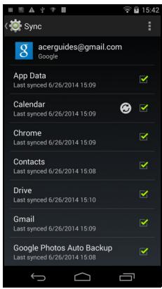 ACER JADE S BLANC - Synchronisation - 1
