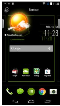 ACER JADE S BLANC - Ajouter et supprimer des raccourcis et widgets - 2