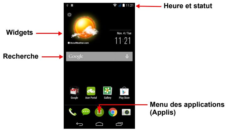ACER JADE S BLANC - L'écran d'accueil - 1