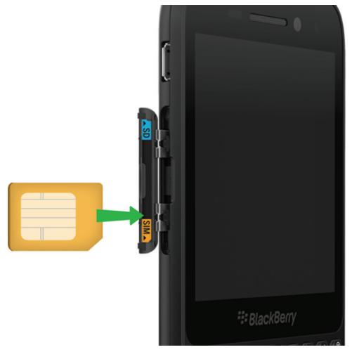 BLACKBERRY Q5 - Insertion de la carte micro SIM et de la carte multimédia Insérez la carte micro SIM - 2