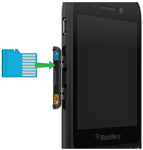 BLACKBERRY Q5 - Insérer une carte multimédia - 2