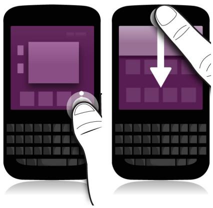 BLACKBERRY Q5 - Afficher les menus - 1