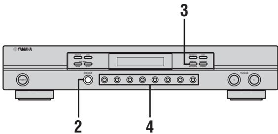 YAMAHA TX-497 - ■ Mise en mémoire manuelle des fréquences - 1