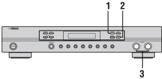 YAMAHA TX-497 - ■ Syntonisation manuelle - 1