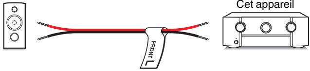 MARANTZ R8015 - [ Méthode de fixation de l'étiquettes du cable] - 1