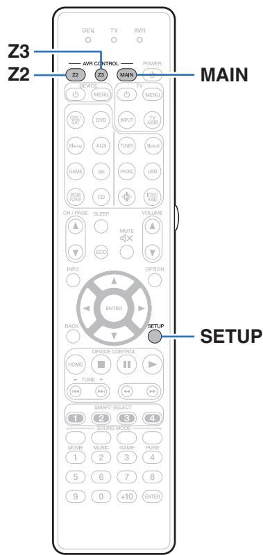 MARANTZ R8015 - Spécification de la zone utilisée avec la télécommande - 1