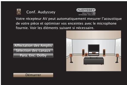 MARANTZ R8015 - Procedure pour les réglages des enceintes (Conf. Audyssey®) - 4