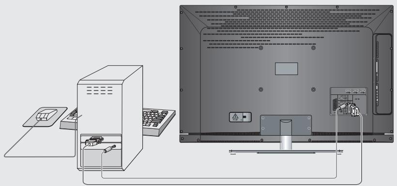 GRUNDIG 40VLE8040C - Connexion du système Hi-Fi/récepteur AV - 1