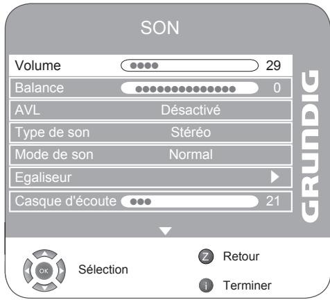 GRUNDIG 40VLE8040C - Réglages audio - 1