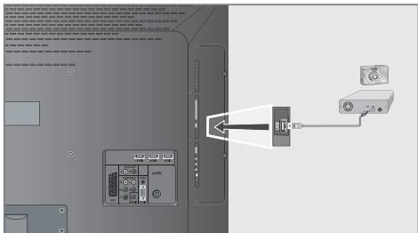 GRUNDIG 40VLE8040C - Connexion d'un média de données externes - 1
