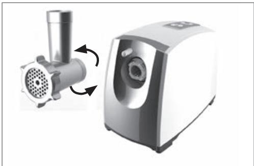 RIVIERA PH270A - Mise en place de la tête hachoir sur l'appareil - 1