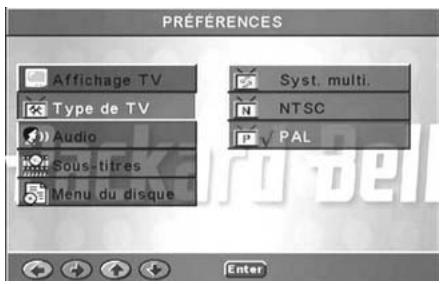 PACKARD BELL DVD DIVX450 - Type de TV - 1