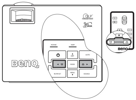 BENQ MP611 - Correction trapézoidale - 1