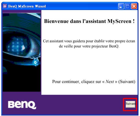 BENQ MP611 - Creation de votre propre écran de démarriage - Fonction MyScreen - 3