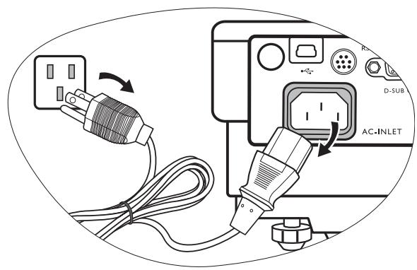 BENQ MP611 - Arrêt du projecteur - 2