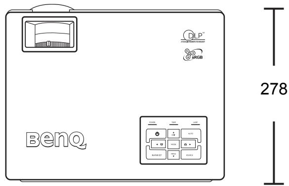 BENQ MP611 - Dimensions - 1