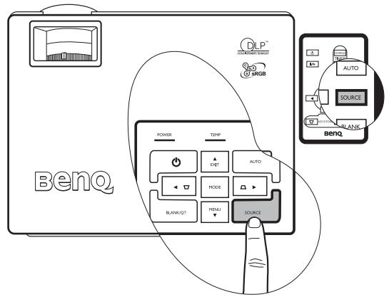BENQ MP611 - Changement de signal d'entrée - 1