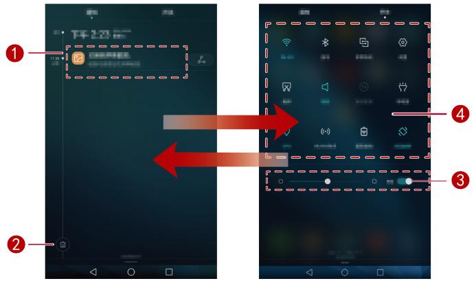 HUAWEI m2 8 WiFi 2+ 16 - Utiliser les raccourcis - 3