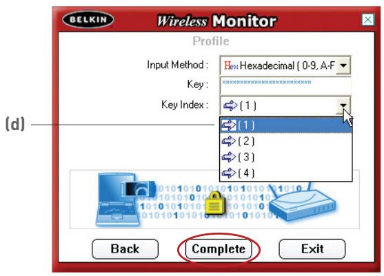 BELKIN F5D7050 - Création de nouveau profil - 7