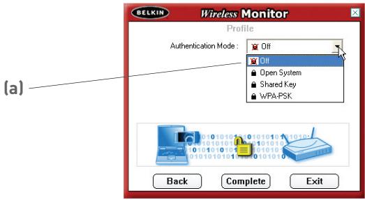 BELKIN F5D7050 - Création de nouveau profil - 4