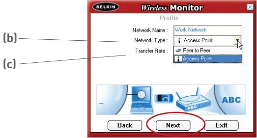 BELKIN F5D7050 - Création de nouveau profil - 3