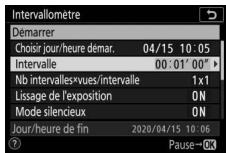 NIKON Z5+24-50MM+FTZ - Paramétriez les réglages de l'intervallomètre. - 3