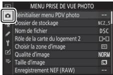 NIKON Z5+24-50MM+FTZ - - Menu Prise de vue photo : options de prise de vue - 1