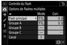 NIKON Z5+24-50MM+FTZ - :modifiez l'intensité des flashes et choisissez le canal et le mode de contrôle. - 1