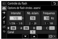 NIKON Z5+24-50MM+FTZ - : réglez les options de flash stroboscopique asservi. - 1