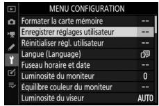 NIKON Z5+24-50MM+FTZ - Mettez en surbrillance [Enregistrer régles utiliser] dans le menu Configuration. - 1