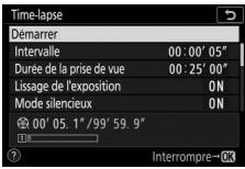 NIKON Z5+24-50MM+FTZ - Mettez en surbrillance [Time-lapse] dans le menu Prise de vue photo. - 2