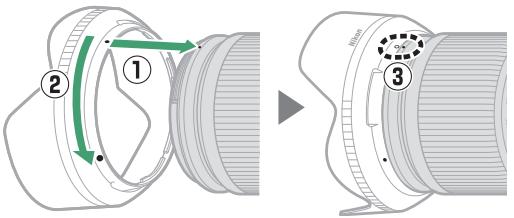 NIKON Z5+24-50MM+FTZ - Fixation et retrait du parasoleil - 1