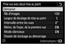 NIKON Z5+24-50MM+FTZ - Mettez en surbrillance [Prise vue avec décal mise au point] dans le menu Prise de vue photo. - 2