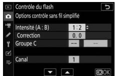 NIKON Z5+24-50MM+FTZ - : réglez les paramètres du contrôle sans fil simplifié. - 1