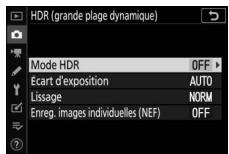 NIKON Z5+24-50MM+FTZ - Sélectionnez un [Mode HDR]. - 1
