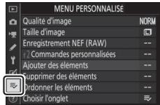 NIKON Z5+24-50MM+FTZ - Menu personnelé/Réglages récents - 1